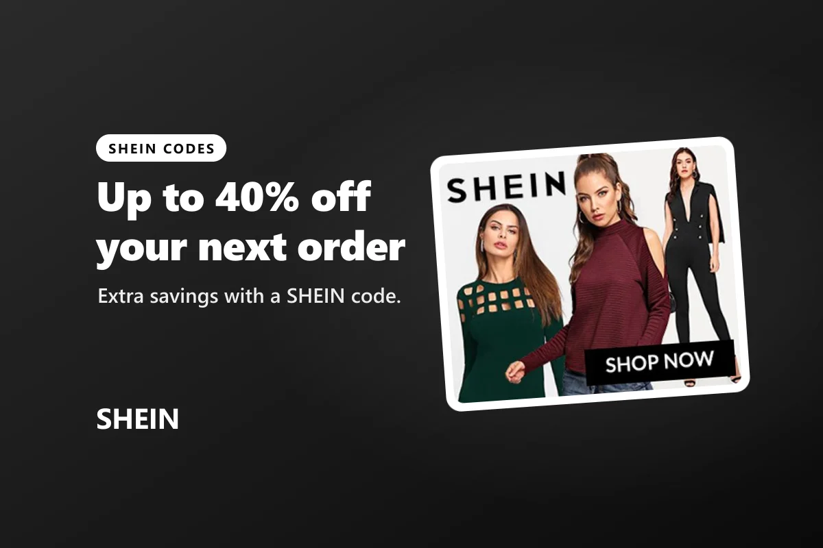 Up to 40% off your next order